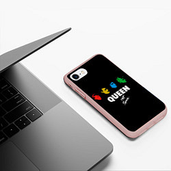 Чехол iPhone 7/8 матовый Hot Space, цвет: 3D-светло-розовый — фото 2