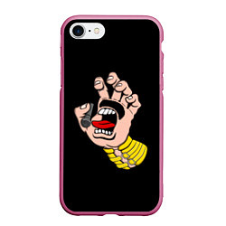 Чехол iPhone 7/8 матовый Рука Меркьюри, цвет: 3D-малиновый