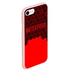 Чехол iPhone 7/8 матовый Battlefield 2042 - Hexagon, цвет: 3D-светло-розовый — фото 2