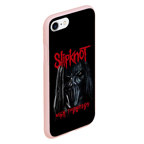 Чехол iPhone 7/8 матовый MICK THOMPSON SLIPKNOT СЛИПКНОТ Z / 3D-Светло-розовый – фото 2