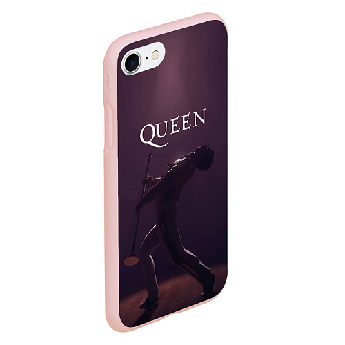 Чехол iPhone 7/8 матовый Freddie Mercury Queen Z / 3D-Светло-розовый – фото 2