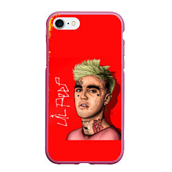 Чехол iPhone 7/8 матовый LIL PEEP ЛИЛ ПИП Z, цвет: 3D-малиновый