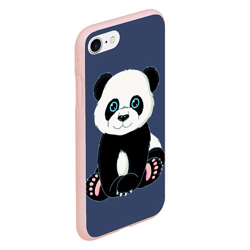 Чехол iPhone 7/8 матовый Милая Панда Sweet Panda / 3D-Светло-розовый – фото 2