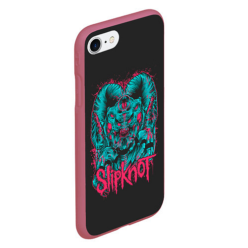 Чехол iPhone 7/8 матовый Slipknot Monster / 3D-Малиновый – фото 2