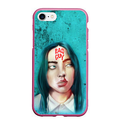 Чехол iPhone 7/8 матовый BAD GUY BILLIE EILISH Z, цвет: 3D-малиновый