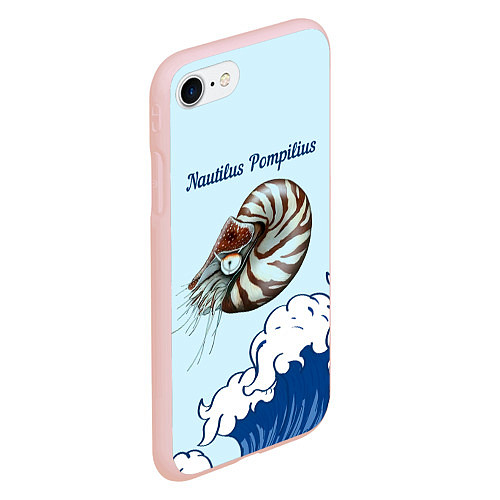 Чехол iPhone 7/8 матовый Nautilus Pompilius океан / 3D-Светло-розовый – фото 2