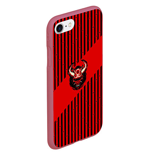 Чехол iPhone 7/8 матовый Red wood / 3D-Малиновый – фото 2