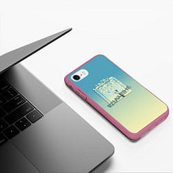 Чехол iPhone 7/8 матовый Время релакса, цвет: 3D-малиновый — фото 2