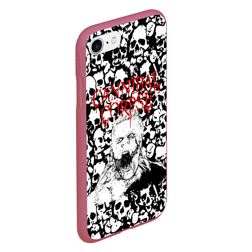 Чехол iPhone 7/8 матовый Cannibal Corpse Труп Каннибала Z / 3D-Малиновый – фото 2