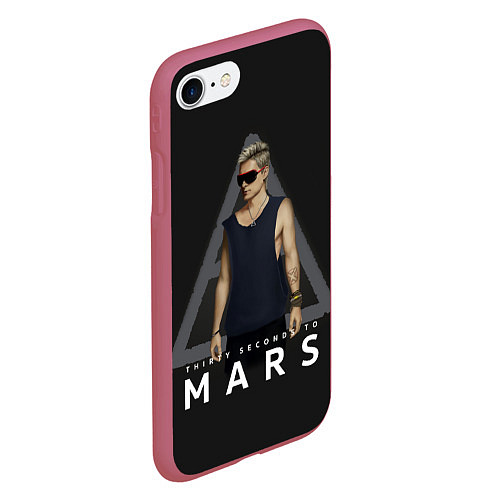 Чехол iPhone 7/8 матовый Джаред Лето Jared Leto Z / 3D-Малиновый – фото 2