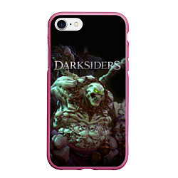 Чехол iPhone 7/8 матовый Гнев Войны Darksiders Z, цвет: 3D-малиновый