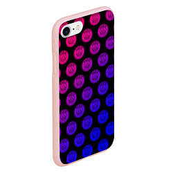 Чехол iPhone 7/8 матовый ПСЖ Неон, цвет: 3D-светло-розовый — фото 2
