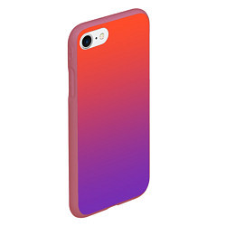 Чехол iPhone 7/8 матовый Оранжевый и Фиолетовый, цвет: 3D-малиновый — фото 2
