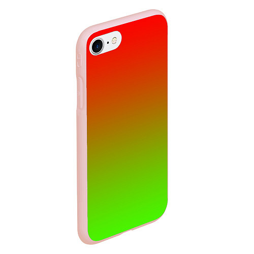 Чехол iPhone 7/8 матовый Градиент Яблоко / 3D-Светло-розовый – фото 2