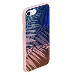 Чехол iPhone 7/8 матовый Тропическая ночь, цвет: 3D-светло-розовый — фото 2