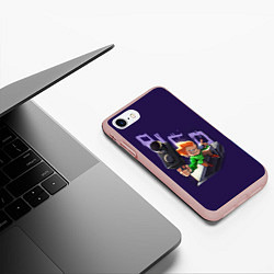 Чехол iPhone 7/8 матовый Friday Night Funkin PICO, цвет: 3D-светло-розовый — фото 2