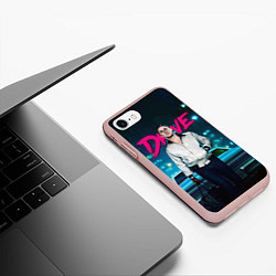 Чехол iPhone 7/8 матовый Райан Гослинг Драйв, цвет: 3D-светло-розовый — фото 2