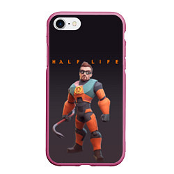 Чехол iPhone 7/8 матовый FREEMAN ФРИМАН HALF LIFE Z, цвет: 3D-малиновый