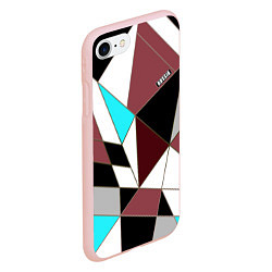 Чехол iPhone 7/8 матовый Геометрический узор, цвет: 3D-светло-розовый — фото 2