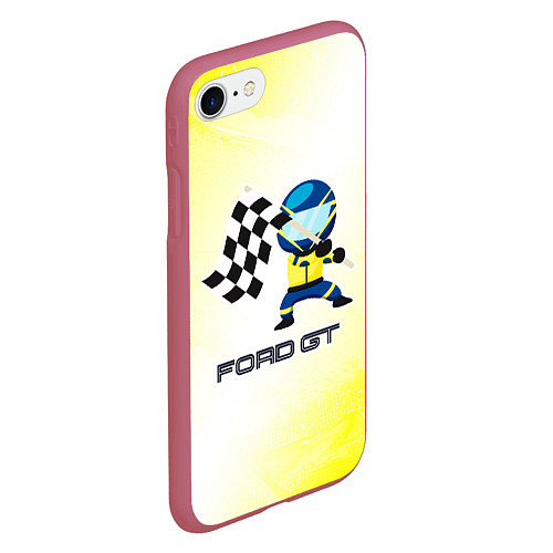 Чехол iPhone 7/8 матовый Ford - Racing / 3D-Малиновый – фото 2