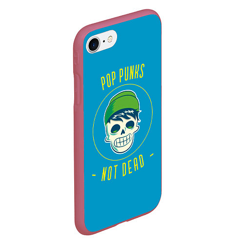 Чехол iPhone 7/8 матовый Pop punk fan / 3D-Малиновый – фото 2