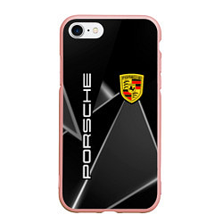 Чехол iPhone 7/8 матовый Порше Porsche, цвет: 3D-светло-розовый