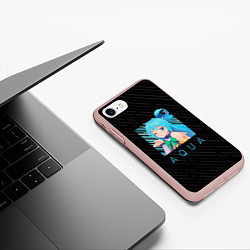 Чехол iPhone 7/8 матовый Аква Aqua Коносуба KonoSuba, цвет: 3D-светло-розовый — фото 2