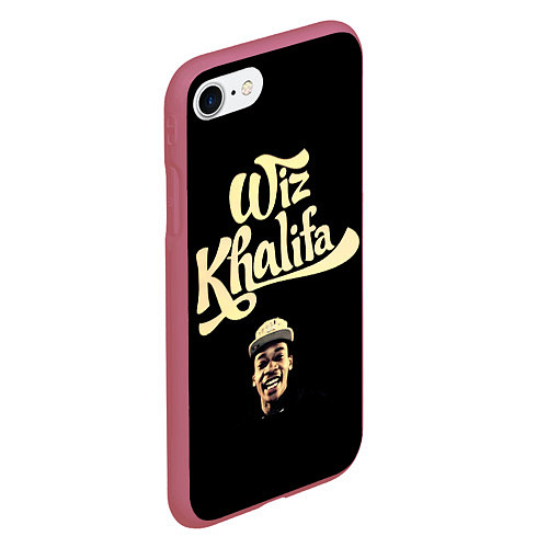 Чехол iPhone 7/8 матовый Wiz Khalifa / 3D-Малиновый – фото 2