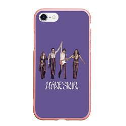 Чехол iPhone 7/8 матовый Maneskin Zitti e buoni, цвет: 3D-светло-розовый