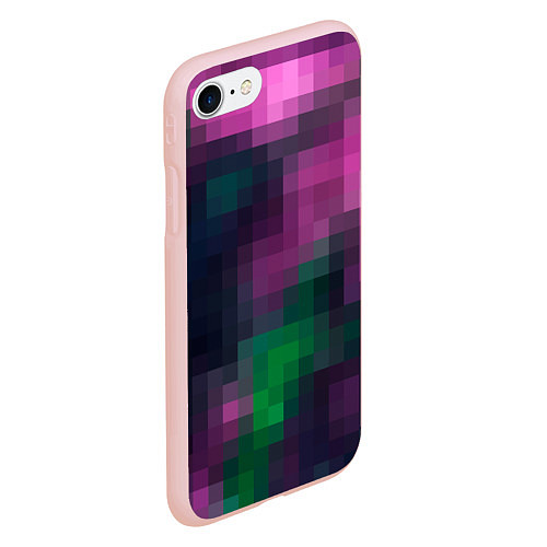 Чехол iPhone 7/8 матовый Разноцветный геометрический уз / 3D-Светло-розовый – фото 2