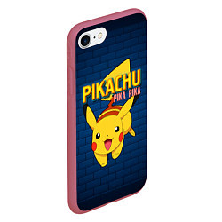 Чехол iPhone 7/8 матовый ПИКА ПИКА PIKA PIKA, цвет: 3D-малиновый — фото 2