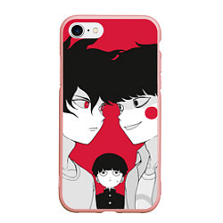 Чехол iPhone 7/8 матовый Mob psycho 100 Моб Психо 100 Z, цвет: 3D-светло-розовый