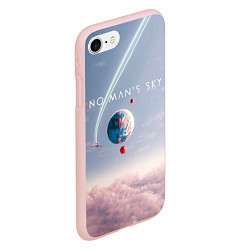 Чехол iPhone 7/8 матовый No mans sky, цвет: 3D-светло-розовый — фото 2