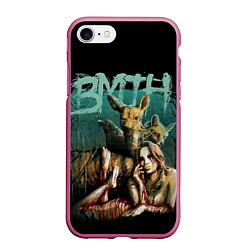 Чехол iPhone 7/8 матовый Bring Me the Horizon, цвет: 3D-малиновый