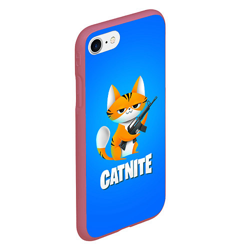 Чехол iPhone 7/8 матовый Catnite / 3D-Малиновый – фото 2