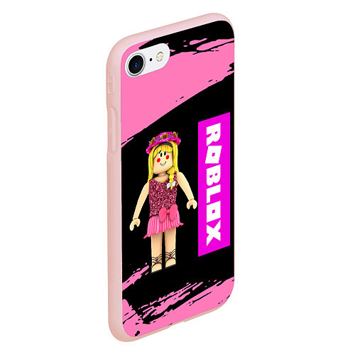 Чехол iPhone 7/8 матовый BARBIE ROBLOX РОБЛОКС Z / 3D-Светло-розовый – фото 2