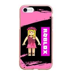 Чехол iPhone 7/8 матовый BARBIE ROBLOX РОБЛОКС Z, цвет: 3D-светло-розовый