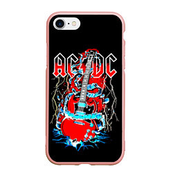 Чехол iPhone 7/8 матовый ACDC гитара