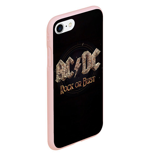 Чехол iPhone 7/8 матовый ACDC Rock or Bust / 3D-Светло-розовый – фото 2