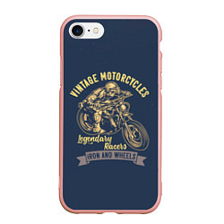 Чехол iPhone 7/8 матовый Винтажные мотоциклы
