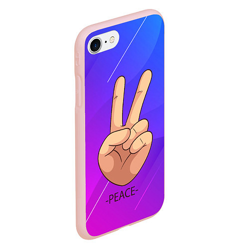 Чехол iPhone 7/8 матовый ВСЕМ МИР PEACE Z / 3D-Светло-розовый – фото 2