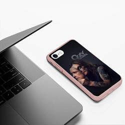 Чехол iPhone 7/8 матовый Ozzy Osbourne, цвет: 3D-светло-розовый — фото 2