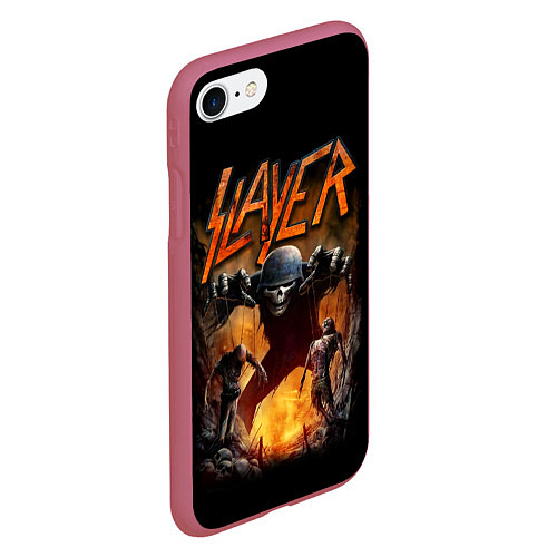 Чехол iPhone 7/8 матовый Slayer / 3D-Малиновый – фото 2