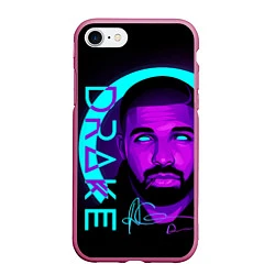 Чехол iPhone 7/8 матовый Drake, цвет: 3D-малиновый