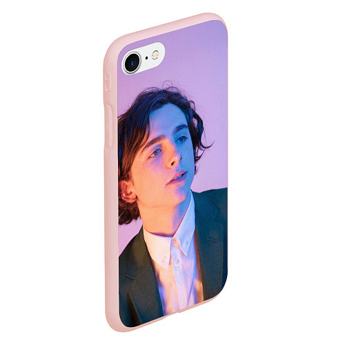 Чехол iPhone 7/8 матовый Timothee Chalamet / 3D-Светло-розовый – фото 2