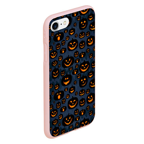 Чехол iPhone 7/8 матовый HALLOWEEN / 3D-Светло-розовый – фото 2