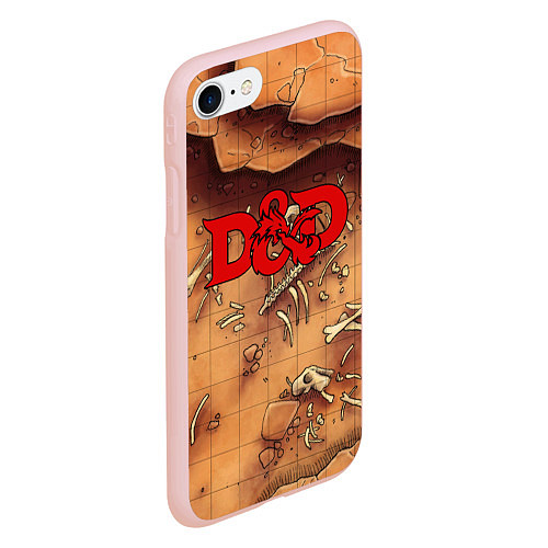 Чехол iPhone 7/8 матовый Dungeons and Dragons D&D / 3D-Светло-розовый – фото 2