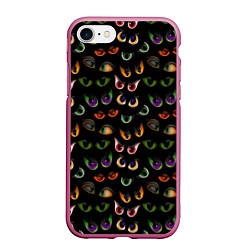 Чехол iPhone 7/8 матовый Звериный Взгляд, цвет: 3D-малиновый
