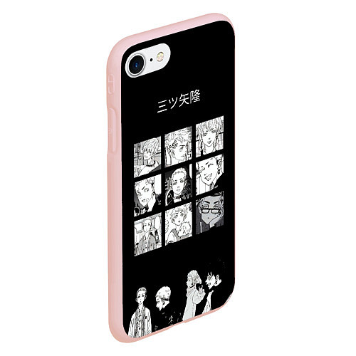 Чехол iPhone 7/8 матовый Мицуя Такаши Токийские reveng / 3D-Светло-розовый – фото 2