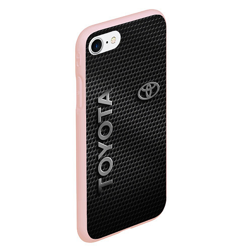 Чехол iPhone 7/8 матовый TOYOTA STEEL HONEYCOMBS / 3D-Светло-розовый – фото 2
